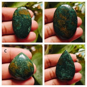 Natural Green Dragon Cabochon Gemstone Designer Loose Stone