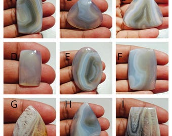 Natural Botswana Agate Cabochon Gemstone Designer Loose Stone