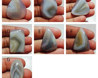 Natural Botswana Agate Cabochon Gemstone Designer Loose Stone