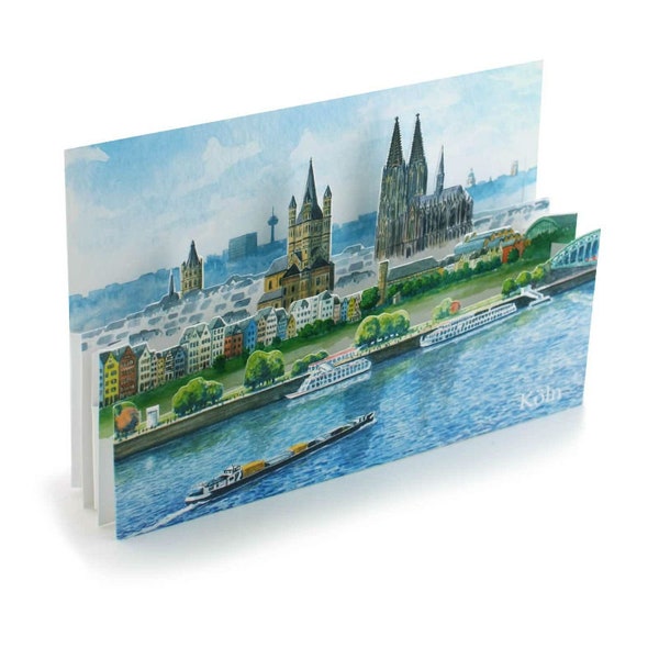 3 D-Pop-Up Map COLOGNE - with envelope