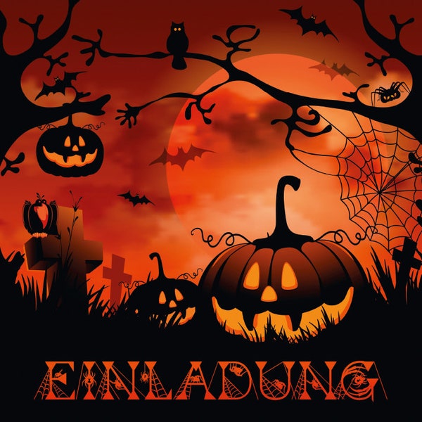 10 Halloween-Einladungskarten "Nachts auf dem Friedhof": 10 gruselige Einladungen zur Halloween-Party von EDITION COLIBRI