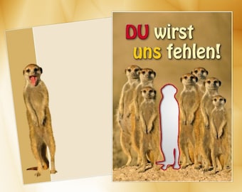 Funny XL farewell card / retirement card for colleagues / colleague in DIN A 4 format (29.7 x 21 cm)