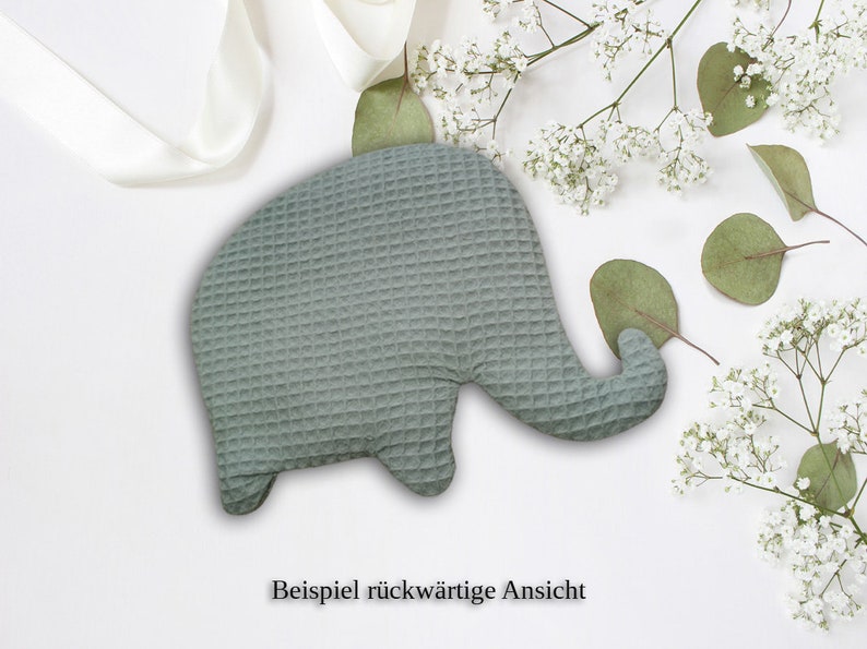 Wärmekissen Großer Elefant aus Baumwolle personalisierbar Große Stoffauswahl Bild 2