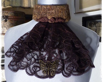 Jabot, steampunk-stijl, ketting, één maat