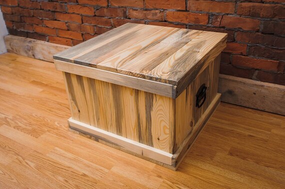 square wooden toy box