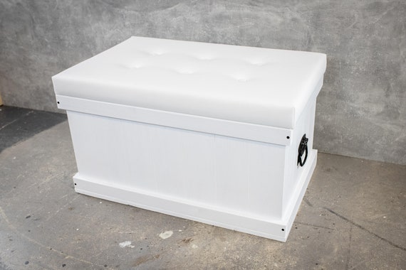 white wooden toy boxes