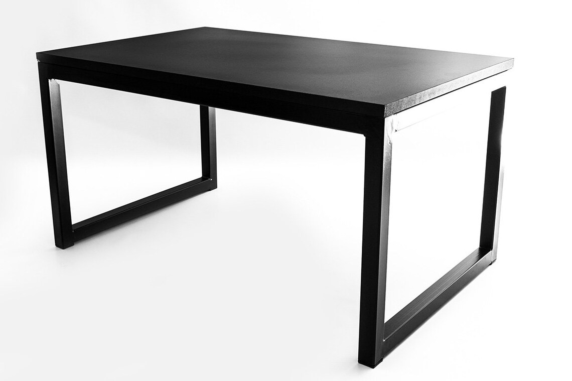 Black Coffee Table Bench Desk Industrial Furniture Board Etsy