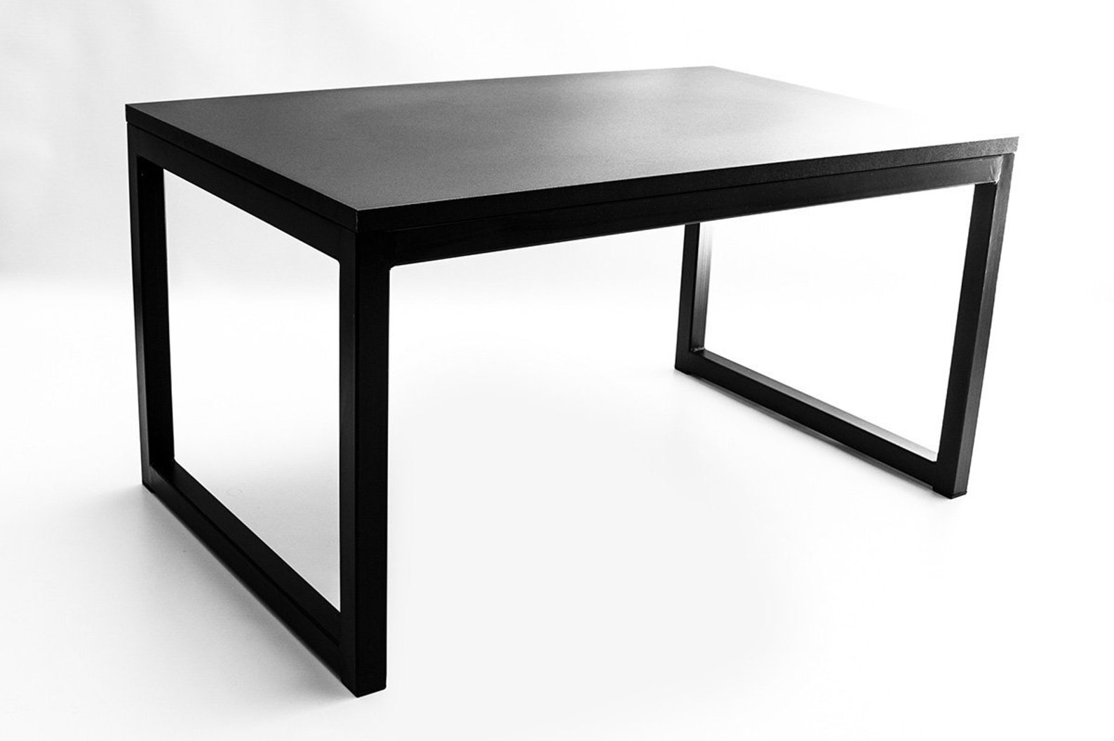Black Coffee Table Bench Desk Industrial Furniture Board Etsy