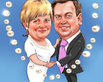 Brautpaar Karikatur Etsy