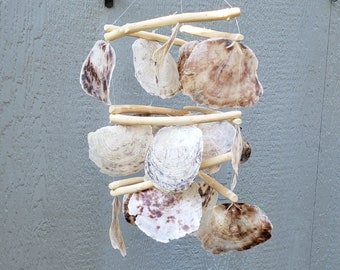 Seashell and Driftwood  Wind Chime Mobile Hanger