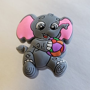 Soft Rubber/Vinyl Elephant Drawer Knob/ Cabinet Pull
