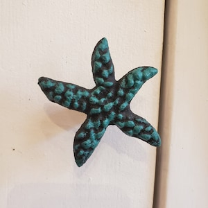 Gusseisen Seestern Knauf - Blau