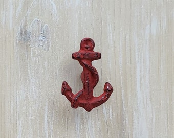 Anchor Knob, Drawer Pull Red