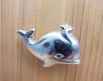 Cast Iron Whale Knob/Pull Nickel