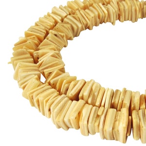 Melon snail beads square thin discs approx. 8 mm Heishi shell beads strand for bracelet, necklace & more