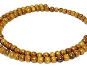 Gold wood 4 mm scoops wooden beads wooden beads wooden beads Mala beads H.GO-3