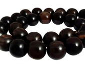 Tiger ebony balls 15 mm beaded wooden beads Mala beads, H.TI-6d