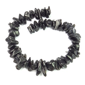 Tektite / crater glass (created by meteorite) splinter nuggets in 2 sizes gemstone beads strand (approx. 20 cm) for bracelet, necklace & more