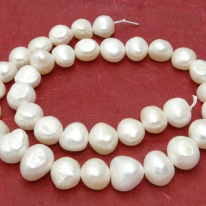 Freshwater pearl strand white nuggets pearl strand six sizes to choose from for necklaces, bracelets, etc. jewelry making Gr. 4