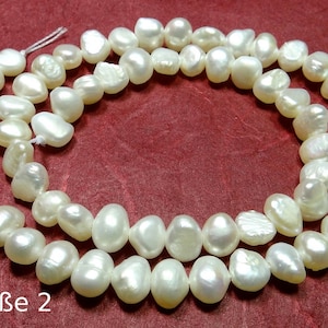 Freshwater pearl strand white nuggets pearl strand six sizes to choose from for necklaces, bracelets, etc. jewelry making Gr. 2