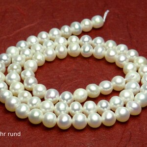 Freshwater pearl strand white nuggets pearl strand six sizes to choose from for necklaces, bracelets, etc. jewelry making sehr rund