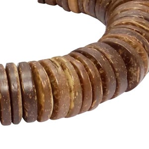 Coconut natural brown discs 20 mm wooden beads nut beads Heishi strand for wooden jewelry & necklaces