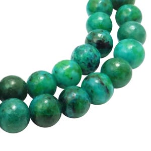 Chrysocolla-colored turquoise 8 mm balls gemstone beads strand for necklace, bracelet & more