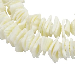 Ark shell beads square thin discs approx. 8-12 mm Heishi shell beads strand for bracelet, necklace & more