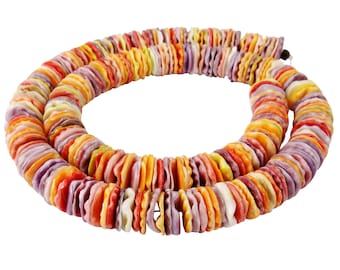 King's mantle shell Heishi beads XL strand in 5, 8 or 10 mm colorful shell beads NATURAL COLORS - undyed! for necklace, bracelet +