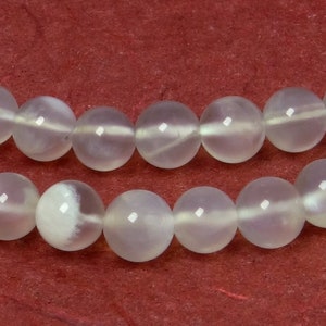 Moonstone (real) balls 6 mm gemstone beads strand for mala, necklace, bracelet & more