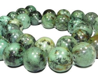 African turquoise balls in many sizes: 2, 3, 4, 6, 8, 10 or 12 mm gemstone beads strand for necklace & more