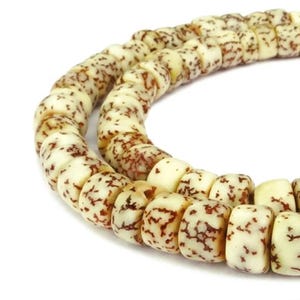 Betel Nut Beads Wheels 8 mm Heishi Beads Strand Nut Beads Wooden Beads Strand for Bracelet, Necklace & more - NATURAL COLOR -