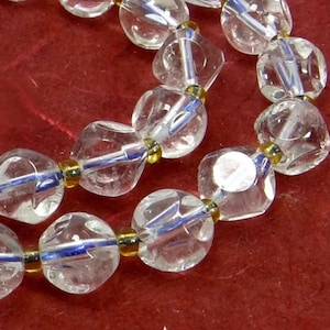 Rock Crystal Cube with Round Surfaces, Edges + Corners 8 mm Gemstone Beads Strand ~ Beads for DIY Jewelry, Bracelet, Necklace & More