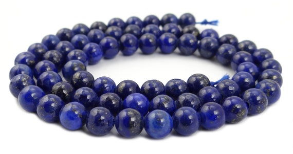 6mm Kugeln Lose Perlen 2 Strang natur Lapislazuli