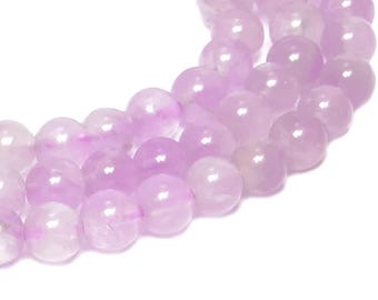Lavender Amethyst Beads Balls 4 mm Gemstone Beads Strand for Necklace, Bracelet & more