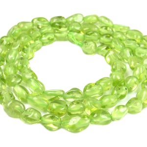 Peridot beads small round oval nuggets approx. 5-7 mm gemstone beads strand for bracelet, necklace & more