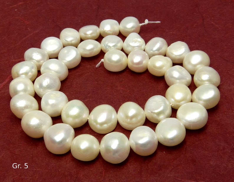 Freshwater pearl strand white nuggets pearl strand six sizes to choose from for necklaces, bracelets, etc. jewelry making Gr. 5