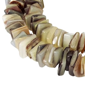 Hammer shell beads square thin discs approx. 8 mm Heishi shell beads strand for necklace & other jewelry making