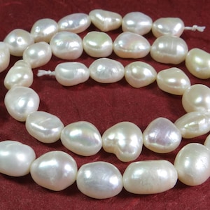 Freshwater pearl strand white nuggets pearl strand six sizes to choose from for necklaces, bracelets, etc. jewelry making Gr. 3a