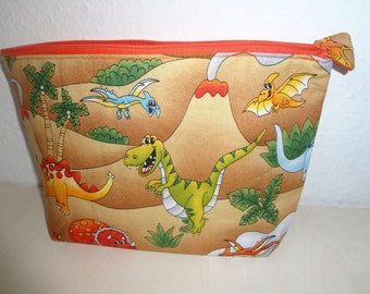 Kulturtasche "Weltenbummler Jurassic Park", Kinderkulturtasche, Kinderkulturbeutel, Kulturbeutel Kinder, Kulturtasche Kinder,