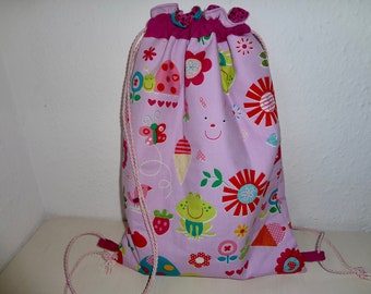 Turnbeutel Mädchen, Turnsack Mädchen, Kinderturnbeutel, Sportbeutel Mädchen, Turnbeutel rosa