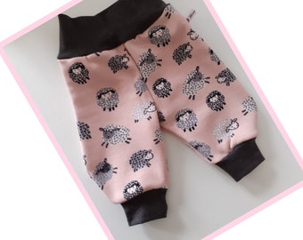 pantalones bomba de peluche talla 62/68 oveja rosa