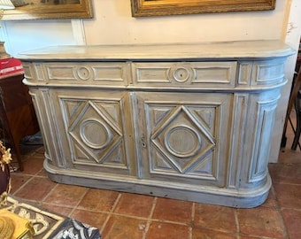 80 Long Antique French Buffet ~ Enfilade ~ Credenza Painted Finish