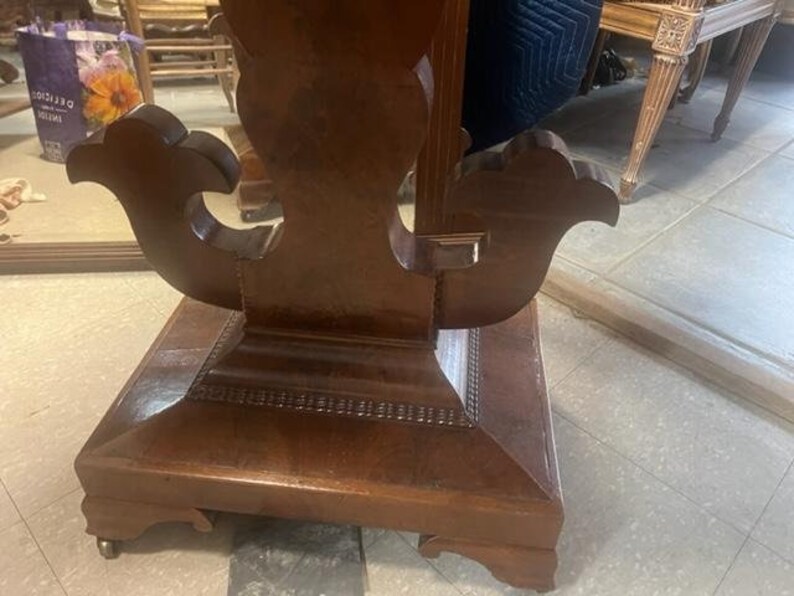Antique Marble Top Table Victorian Mahogany Etsy