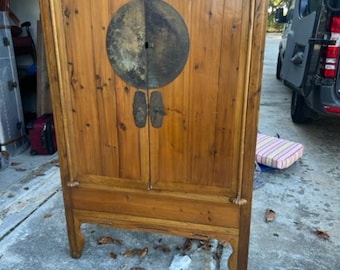 Vintage Chinese Armoire with 2 Drawers