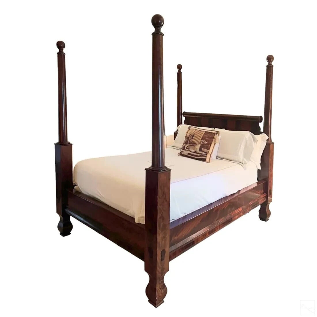 Empire Antique Wooden Queen 4 Post Bed Frame Etsy