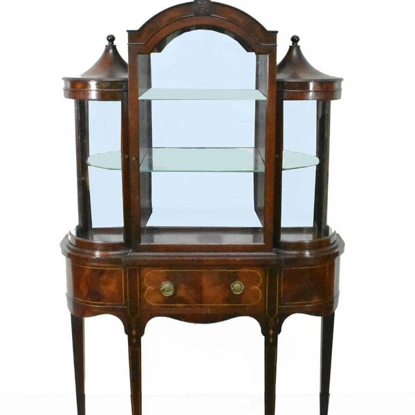 Antique Mahogany American Display Cabinet