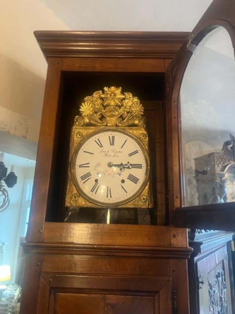 Antique Grandfather Clock, Longcase, French Morbier, Etsy