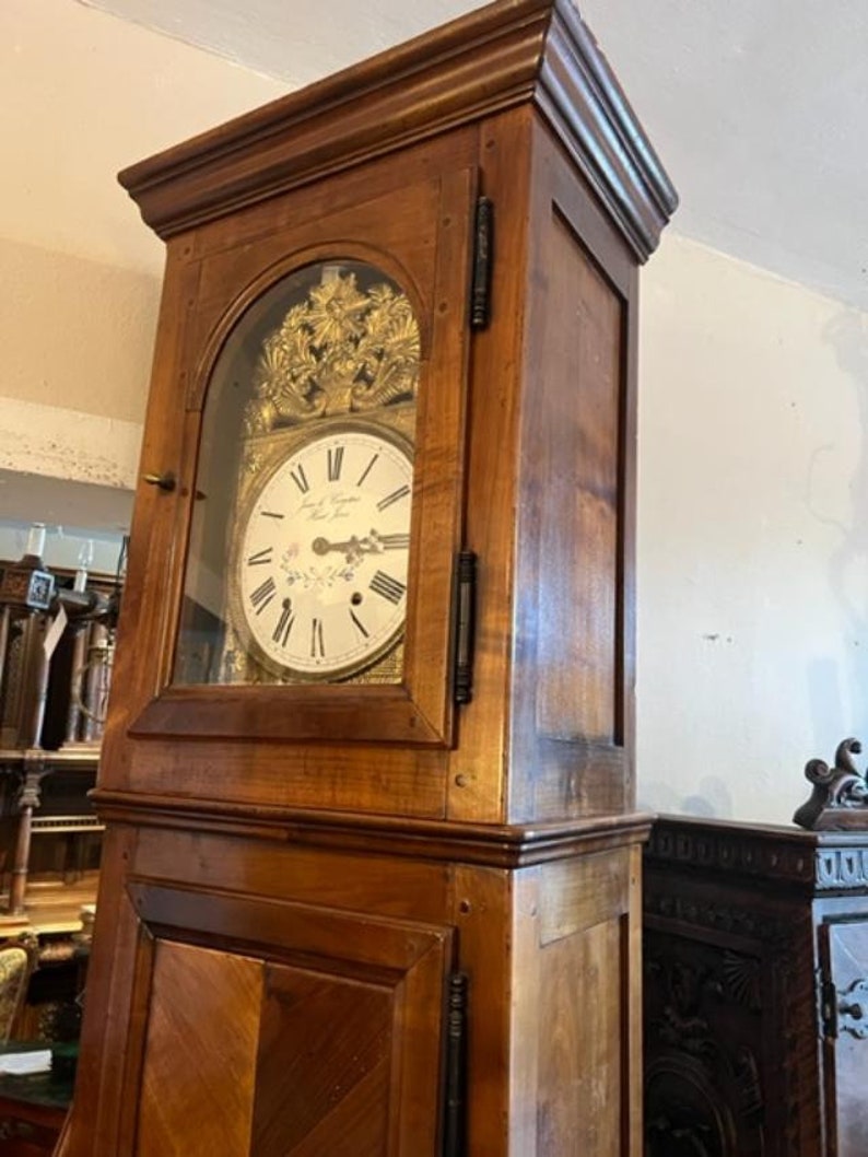 Antique Grandfather Clock, Longcase, French Morbier, Etsy