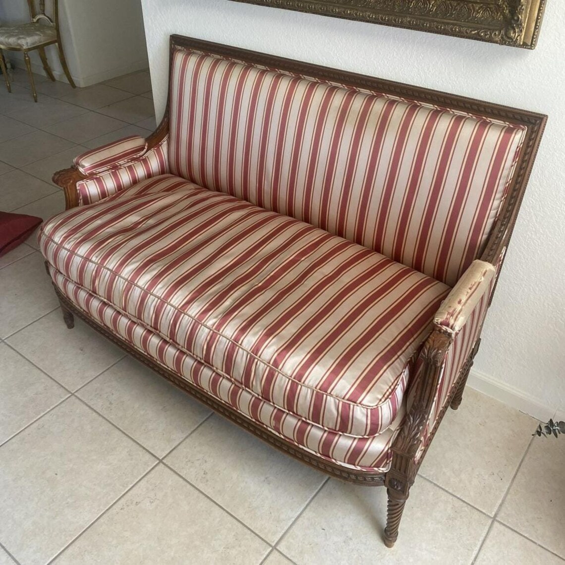 Antique Style Love Seat Chaise Etsy